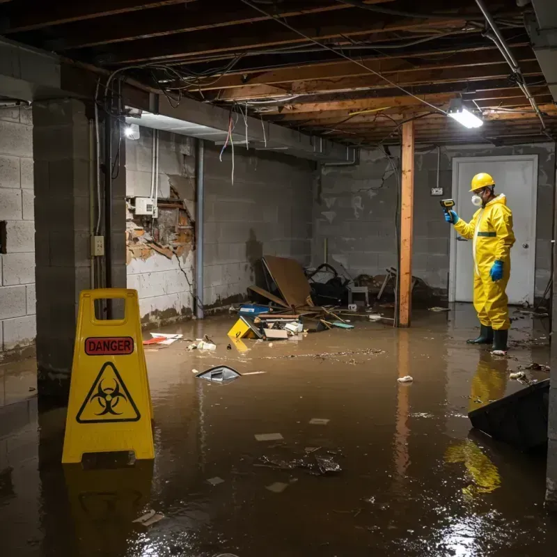 Flooded Basement Electrical Hazard in Shallowater, TX Property